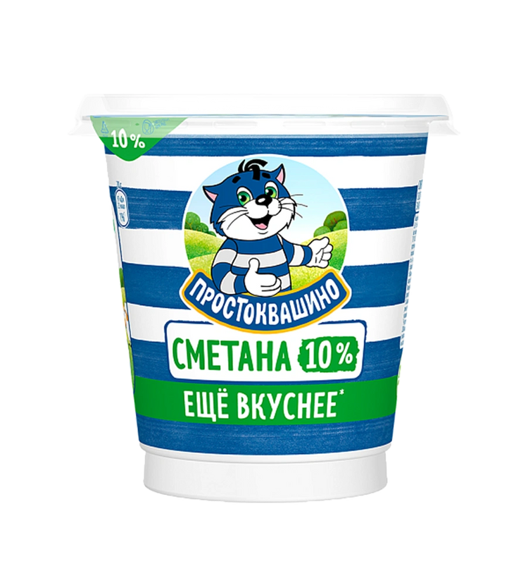 Сметана Простоквашино 10% 300г.