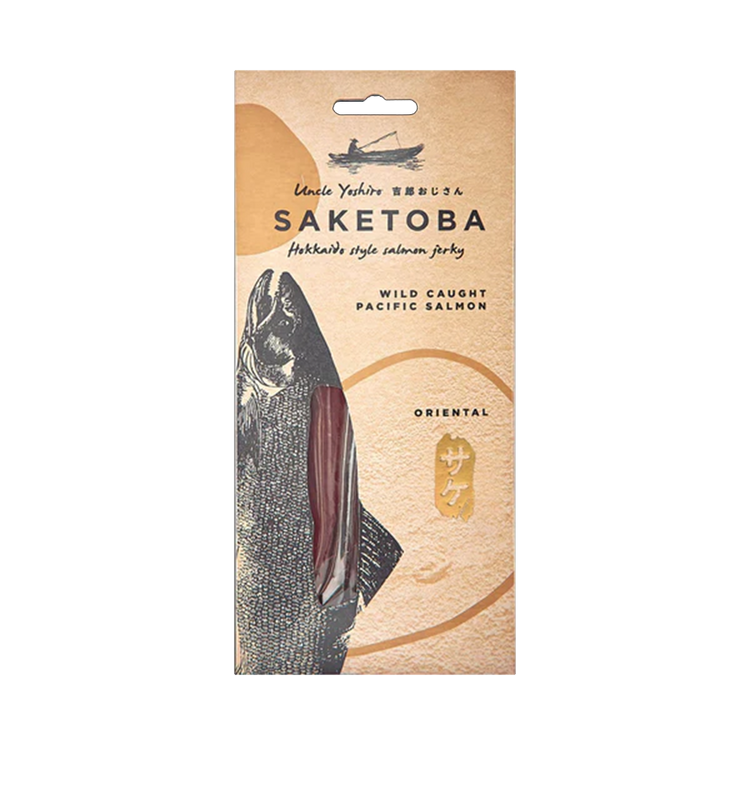 Dried Pacific salmon with soy sauce