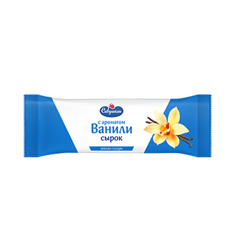Glazed vanilla curd cheese