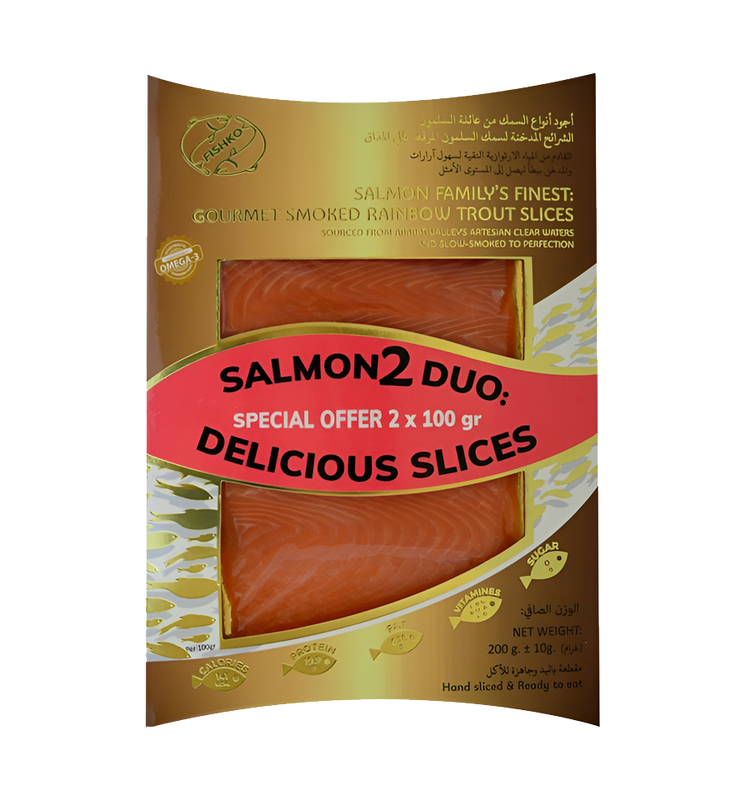 Smoked trout slices DUO (2x100g)
