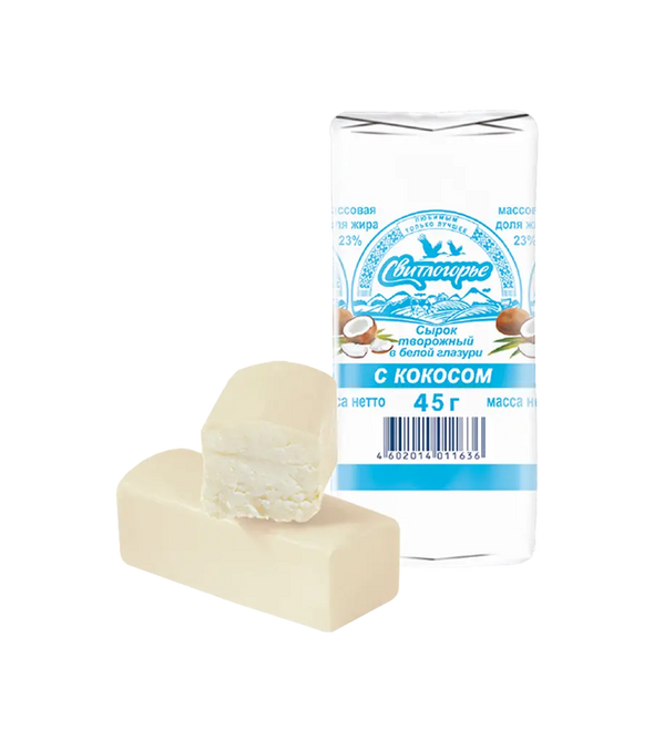 Сырок творожный с кокосом в белой глазури