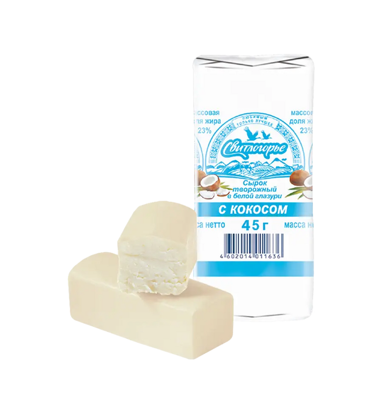 Сырок творожный с кокосом в белой глазури
