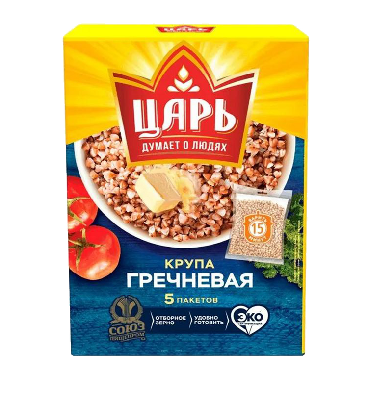 Крупа гречневая ЦАРЬ в пакетиках
