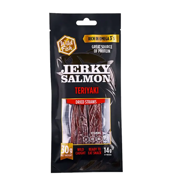 Снеки из лосося Wild Fish Jerky Teriyaki 30г.