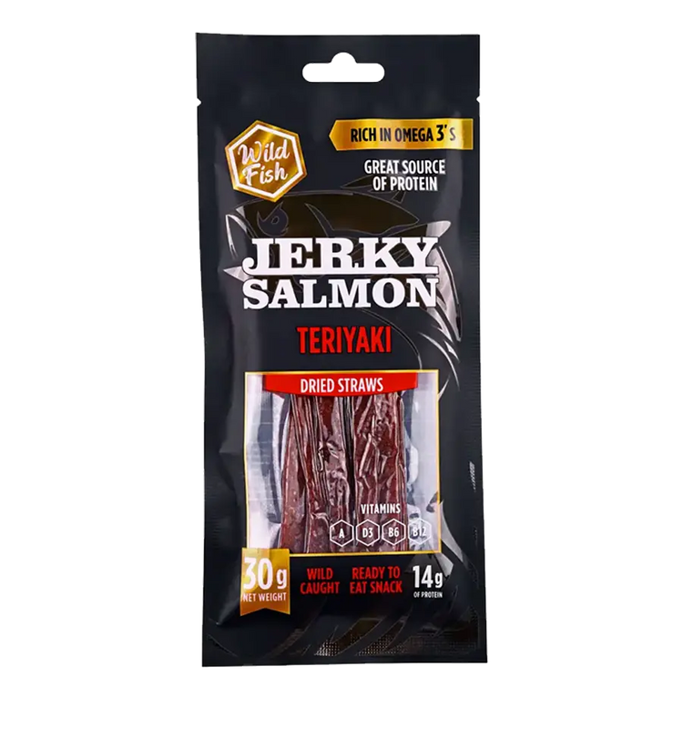 Wild Fish Salmon Snacks Jerky Teriyaki 30g.