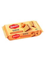 Waffles with boiled condensed milk